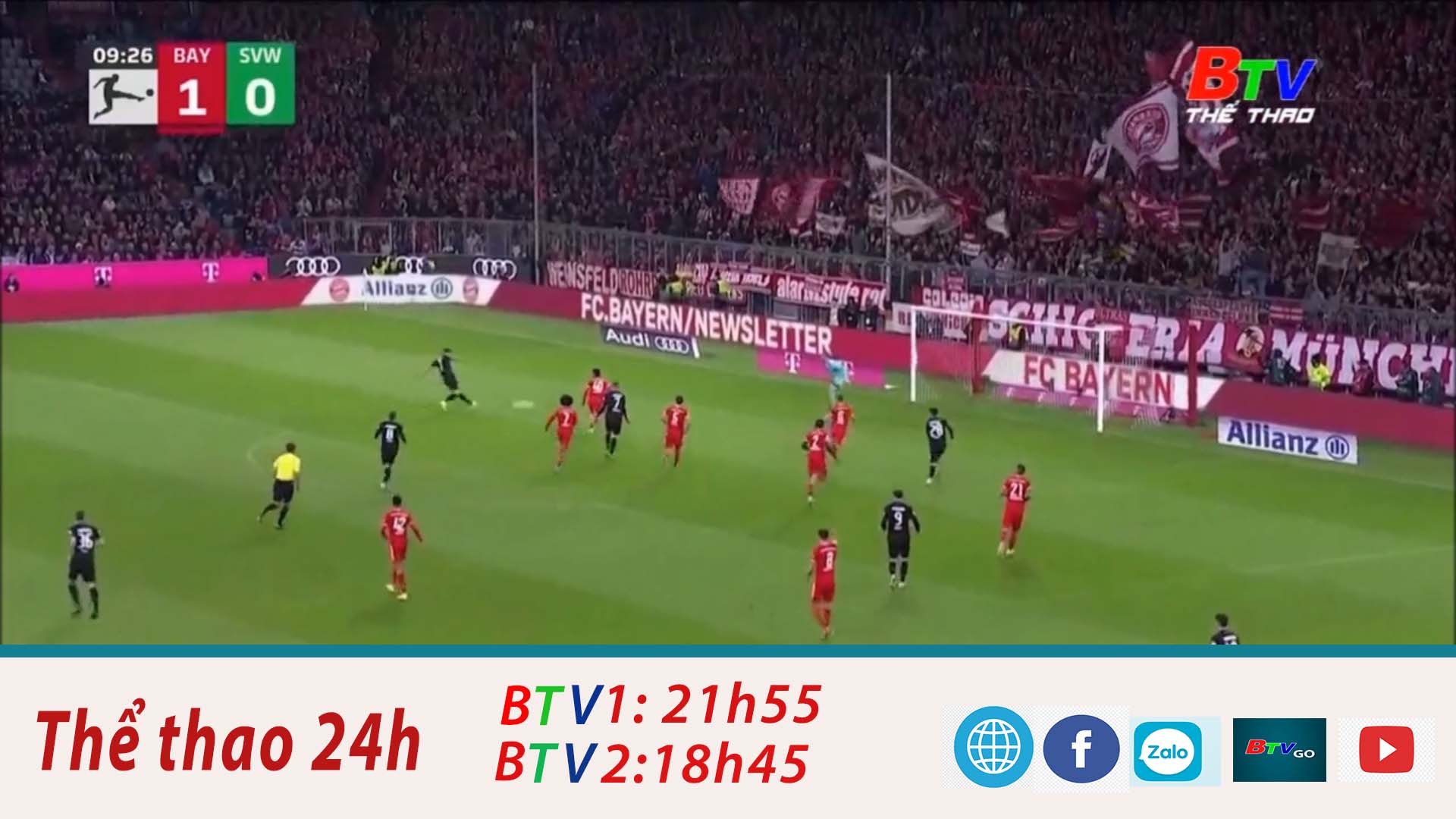 	Bayern Munich củng cố ngôi đầu Bundesliga